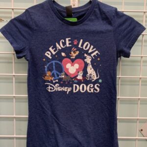 Size 10/12 - Blue Peace Love & Disney Dogs Shirt