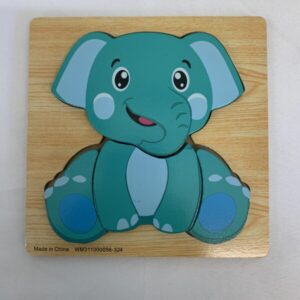 Puzzle: 4 pc. Wooden Elephant