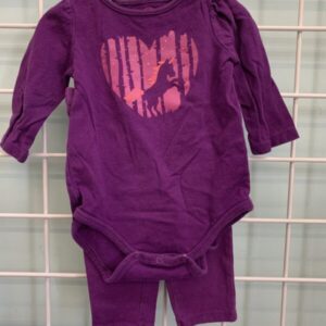 Size 03 Month - Purple Unicorn Set