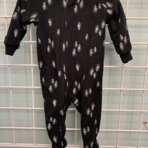 Size 03/06 Month - Black/White Tree Fleece Sleeper