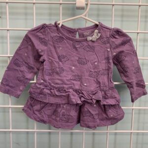 Size 06/09 Month - Purple Hedgehog Shirt