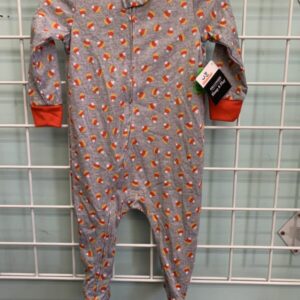 Size 06/09 Month - Grey/Orange Candy Corn Sleeper (New)