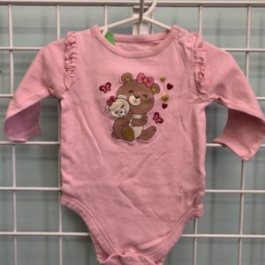 Size 06/09 Month - Pink Bear Onesie