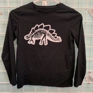 Size 7/8 - Black Dinosaur Bones Shirt