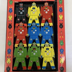 Puzzle: 9 pc. Wooden Stacking Robots